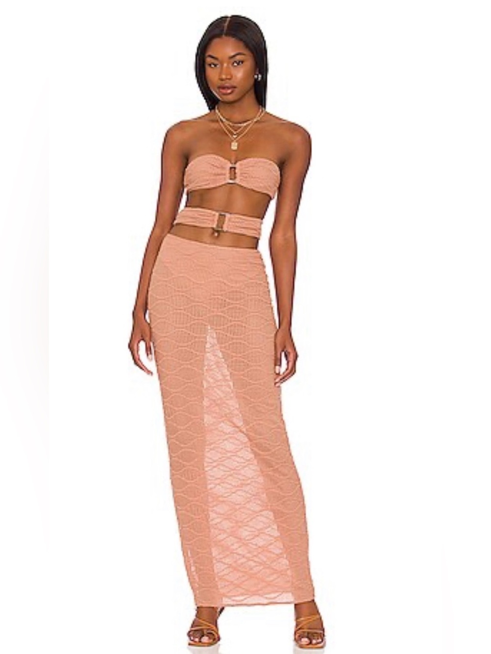 Camila Coelho Carissa Maxi Dress in Blush Pink
